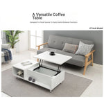 Modern Lift-Top Coffee Table with Storage | Stylish Solid Wood & Density Board Design for Living Room fls-5328