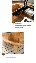 Stylish Oval Coffee Table with Storage – Modern Wooden Design for Living Room fls-5330