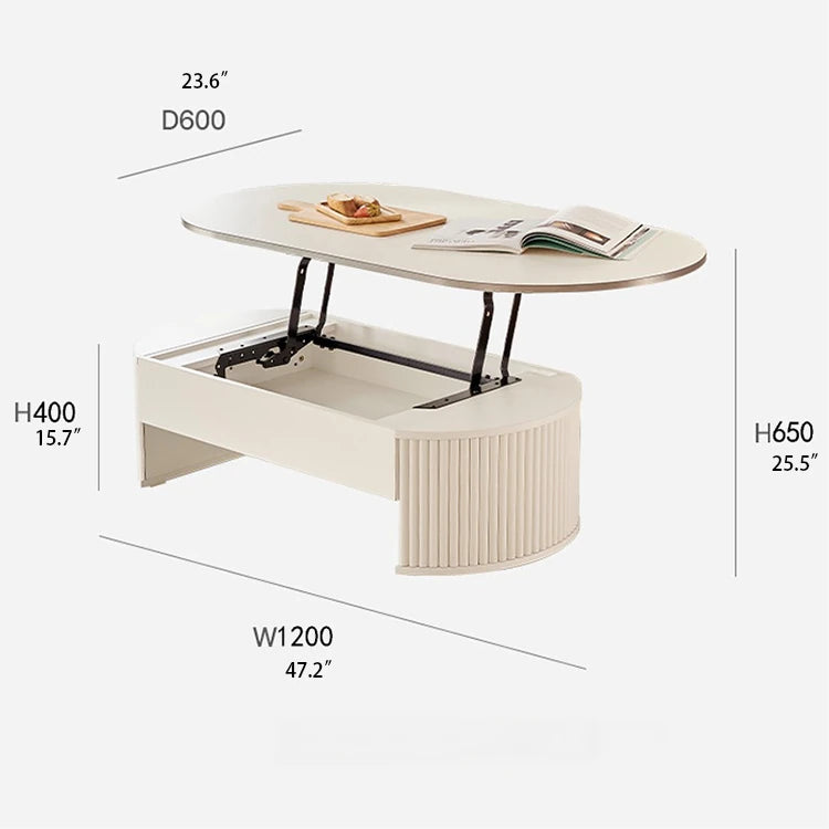 Stylish Lift-Top Coffee Table with Storage - Modern Minimalist Design for Living Room fls-5331