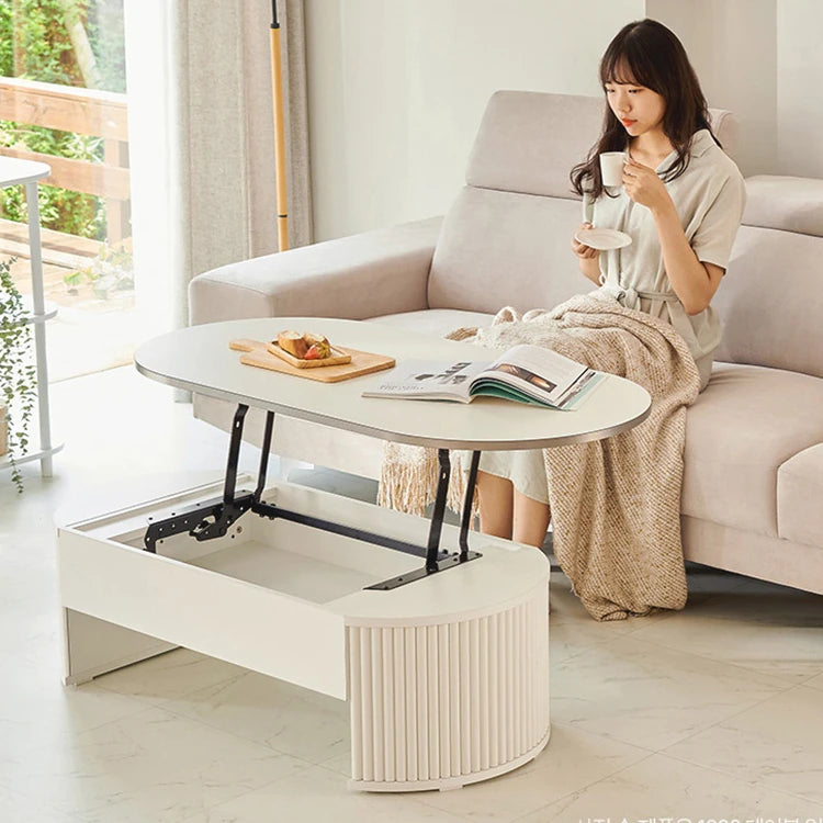 Stylish Lift-Top Coffee Table with Storage - Modern Minimalist Design for Living Room fls-5331