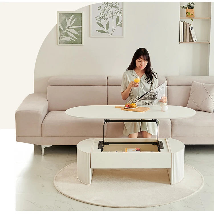 Stylish Lift-Top Coffee Table with Storage - Modern Minimalist Design for Living Room fls-5331