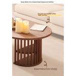 Modern Oval Coffee Table with Elegant Wooden Base – Perfect for Living Room Decor fls-5332