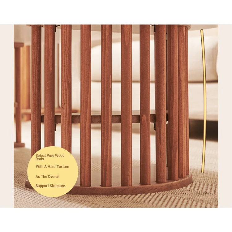 Modern Oval Coffee Table with Elegant Wooden Base – Perfect for Living Room Decor fls-5332