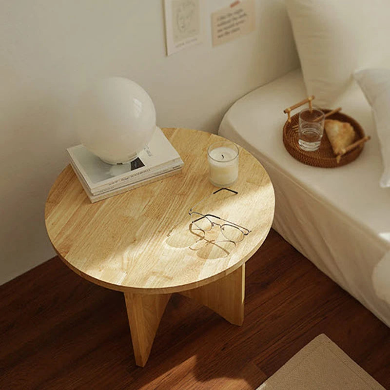Stylish Round Coffee Table Set - Modern Wooden Design with Elegant Finish for Living Room fls-5333