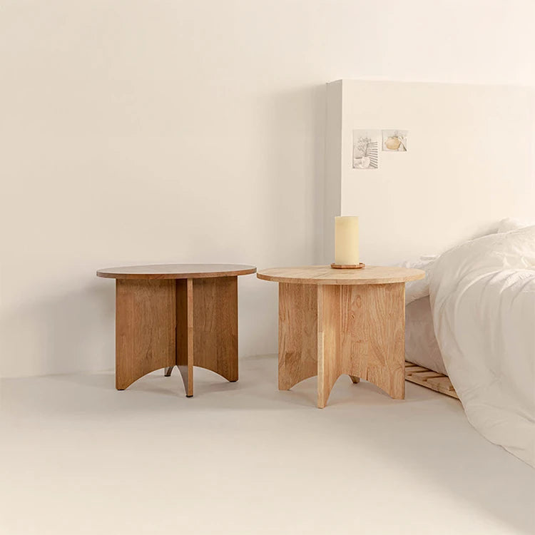 Stylish Round Coffee Table Set - Modern Wooden Design with Elegant Finish for Living Room fls-5333