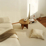 Stylish Round Coffee Table Set - Modern Wooden Design with Elegant Finish for Living Room fls-5333
