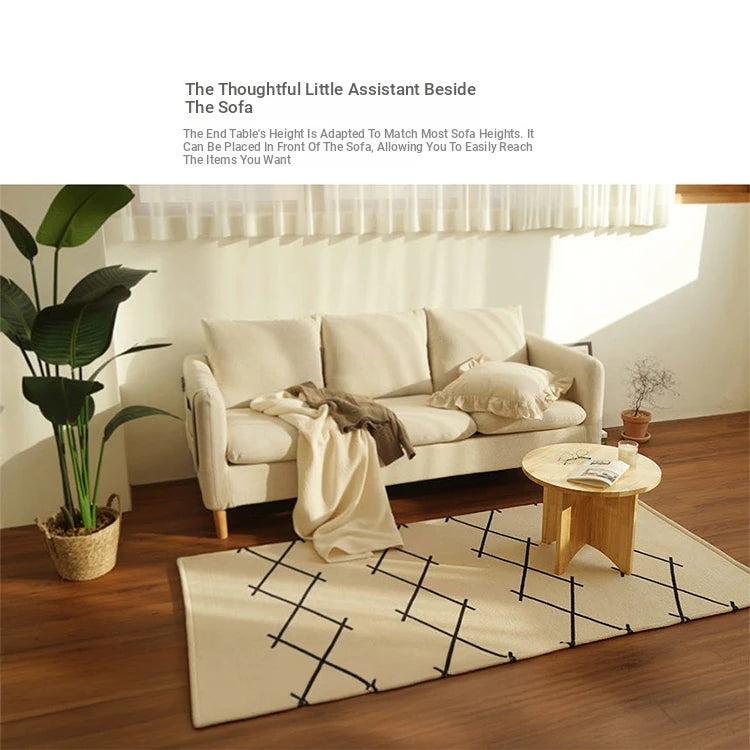 Stylish Round Coffee Table Set - Modern Wooden Design with Elegant Finish for Living Room fls-5333