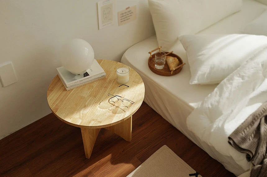 Stylish Round Coffee Table Set - Modern Wooden Design with Elegant Finish for Living Room fls-5333
