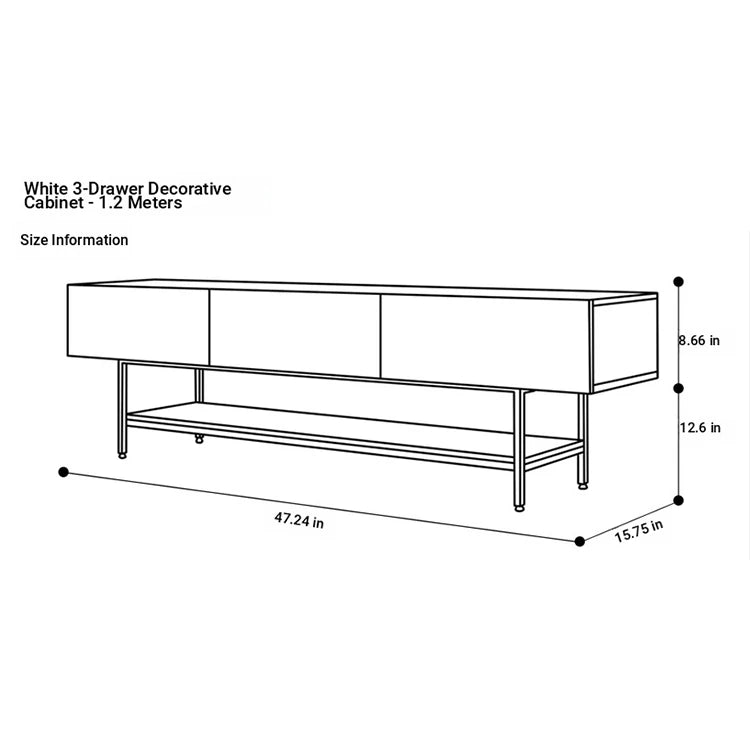 Stylish Modern TV Stand with Sleek White Finish and Open Storage – Perfect for Living Room Decor fls-5335