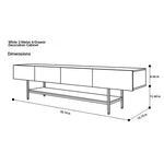 Stylish Modern TV Stand with Sleek White Finish and Open Storage – Perfect for Living Room Decor fls-5335