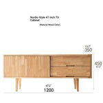 Stylish Mid-Century Modern TV Stand with Storage - Elegant Wooden Design for Living Room fls-5336