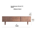 Stylish Mid-Century Modern TV Stand with Storage - Elegant Wooden Design for Living Room fls-5336