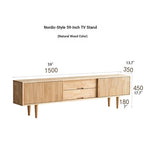 Stylish Mid-Century Modern TV Stand with Storage - Elegant Wooden Design for Living Room fls-5336