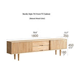 Stylish Mid-Century Modern TV Stand with Storage - Elegant Wooden Design for Living Room fls-5336