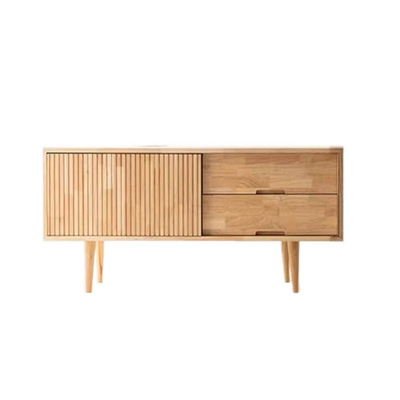 Stylish Mid-Century Modern TV Stand with Storage - Elegant Wooden Design for Living Room fls-5336