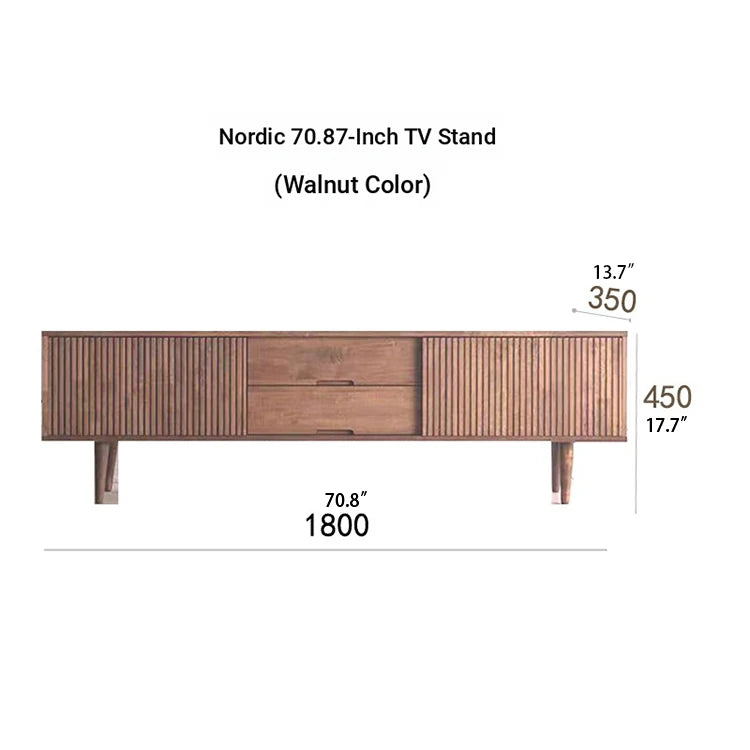 Stylish Mid-Century Modern TV Stand with Storage - Elegant Wooden Design for Living Room fls-5336