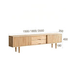 Stylish Mid-Century Modern TV Stand with Storage - Elegant Wooden Design for Living Room fls-5336