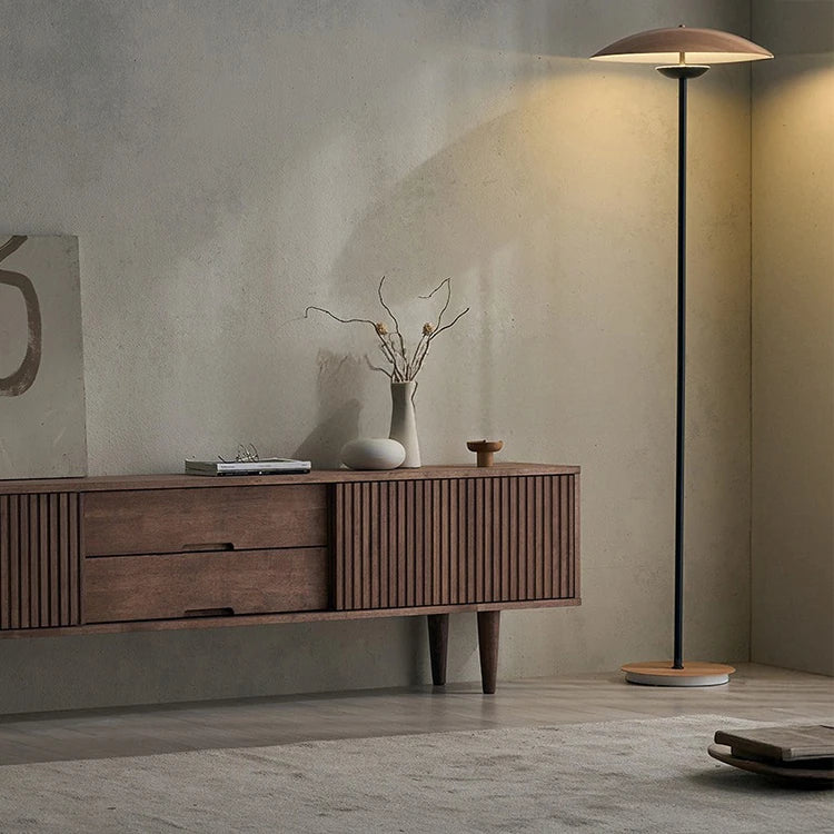 Stylish Mid-Century Modern TV Stand with Storage - Elegant Wooden Design for Living Room fls-5336