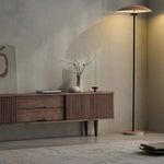 Stylish Mid-Century Modern TV Stand with Storage - Elegant Wooden Design for Living Room fls-5336