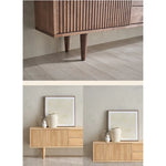 Stylish Mid-Century Modern TV Stand with Storage - Elegant Wooden Design for Living Room fls-5336