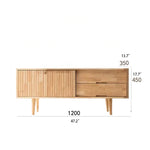 Stylish Mid-Century Modern TV Stand with Storage - Elegant Wooden Design for Living Room fls-5336