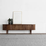 Mid-Century Modern Walnut Sideboard with Stylish Storage Solutions for Your Living Room fls-5337