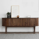 Mid-Century Modern Walnut Sideboard with Stylish Storage Solutions for Your Living Room fls-5337