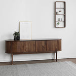 Mid-Century Modern Walnut Sideboard with Stylish Storage Solutions for Your Living Room fls-5337