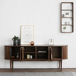 Mid-Century Modern Walnut Sideboard with Stylish Storage Solutions for Your Living Room fls-5337