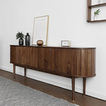 Mid-Century Modern Walnut Sideboard with Stylish Storage Solutions for Your Living Room fls-5337
