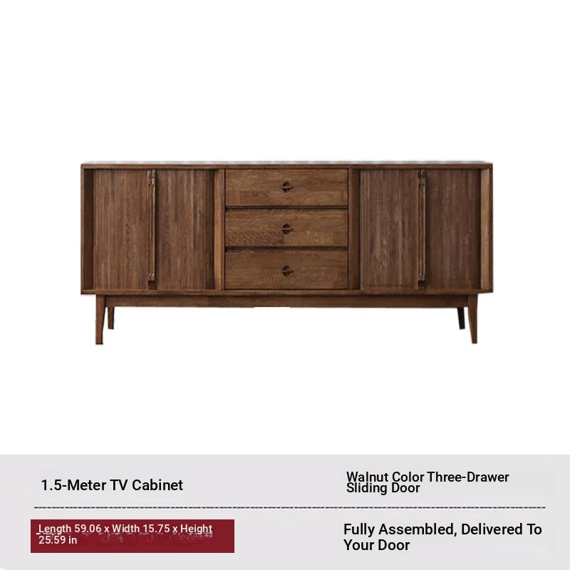 Stylish Wooden TV Stand with Storage - Modern Design for Living Room Furniture fls-5338