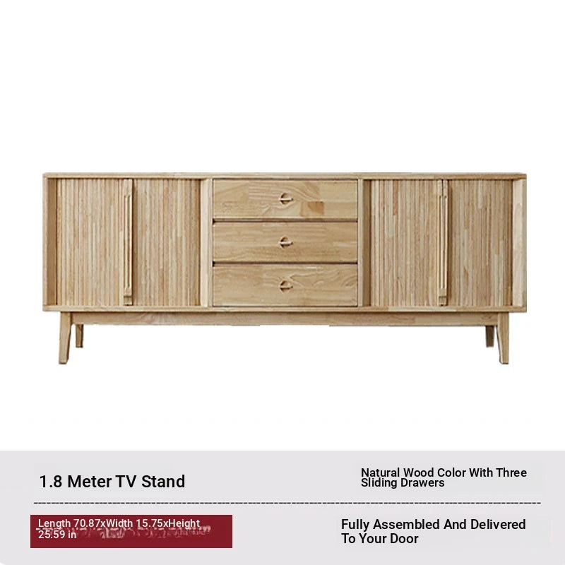Stylish Wooden TV Stand with Storage - Modern Design for Living Room Furniture fls-5338