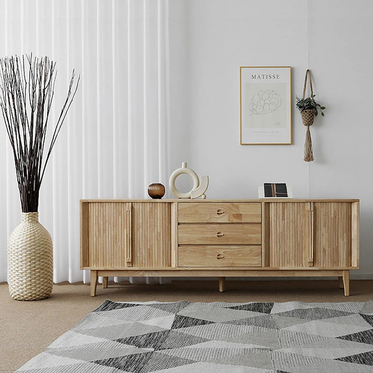 Stylish Wooden TV Stand with Storage - Modern Design for Living Room Furniture fls-5338