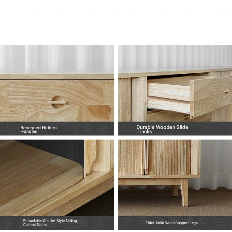Stylish Wooden TV Stand with Storage - Modern Design for Living Room Furniture fls-5338