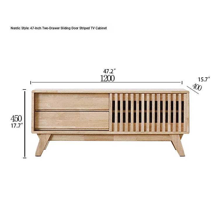 Modern Solid Wood TV Stand with Storage - Stylish and Functional Entertainment Center fls-5339