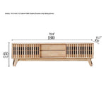 Modern Solid Wood TV Stand with Storage - Stylish and Functional Entertainment Center fls-5339