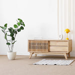 Modern Solid Wood TV Stand with Storage - Stylish and Functional Entertainment Center fls-5339