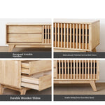 Modern Solid Wood TV Stand with Storage - Stylish and Functional Entertainment Center fls-5339