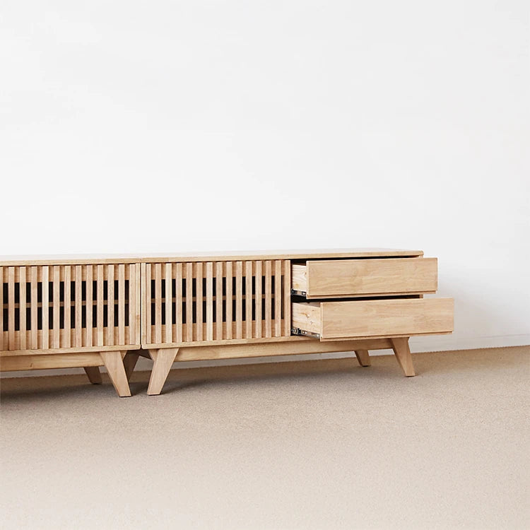 Modern Solid Wood TV Stand with Storage - Stylish and Functional Entertainment Center fls-5339