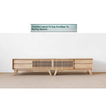 Modern Solid Wood TV Stand with Storage - Stylish and Functional Entertainment Center fls-5339