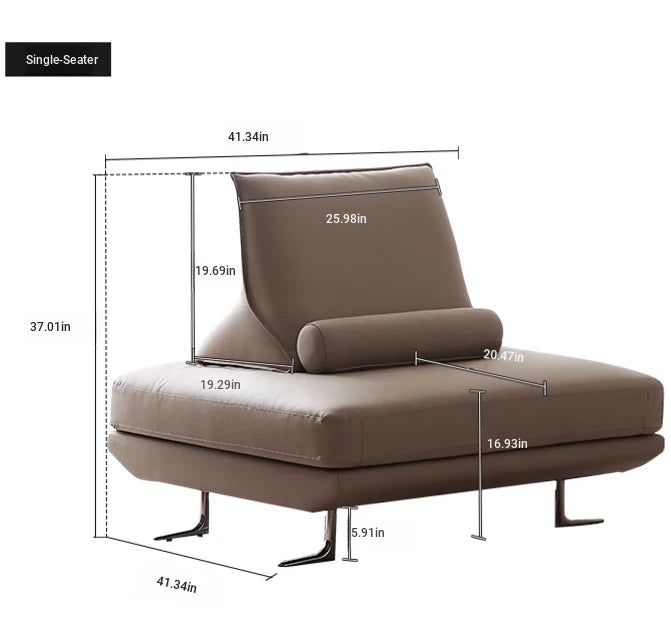 Stylish Pine Frame Sofa with Cotton-Ramie Upholstery, Comfortable Foam Cushions, and Sleek Metal Base - Modern Living Room Furniture flsd-5180