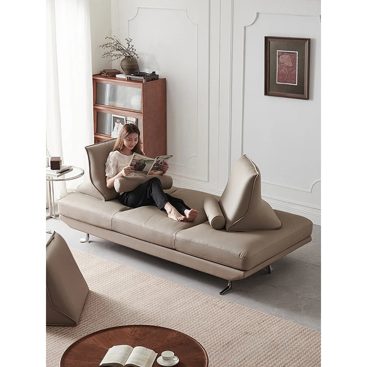 Stylish Pine Frame Sofa with Cotton-Ramie Upholstery, Comfortable Foam Cushions, and Sleek Metal Base - Modern Living Room Furniture flsd-5180
