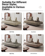 Stylish Pine Frame Sofa with Cotton-Ramie Upholstery, Comfortable Foam Cushions, and Sleek Metal Base - Modern Living Room Furniture flsd-5180