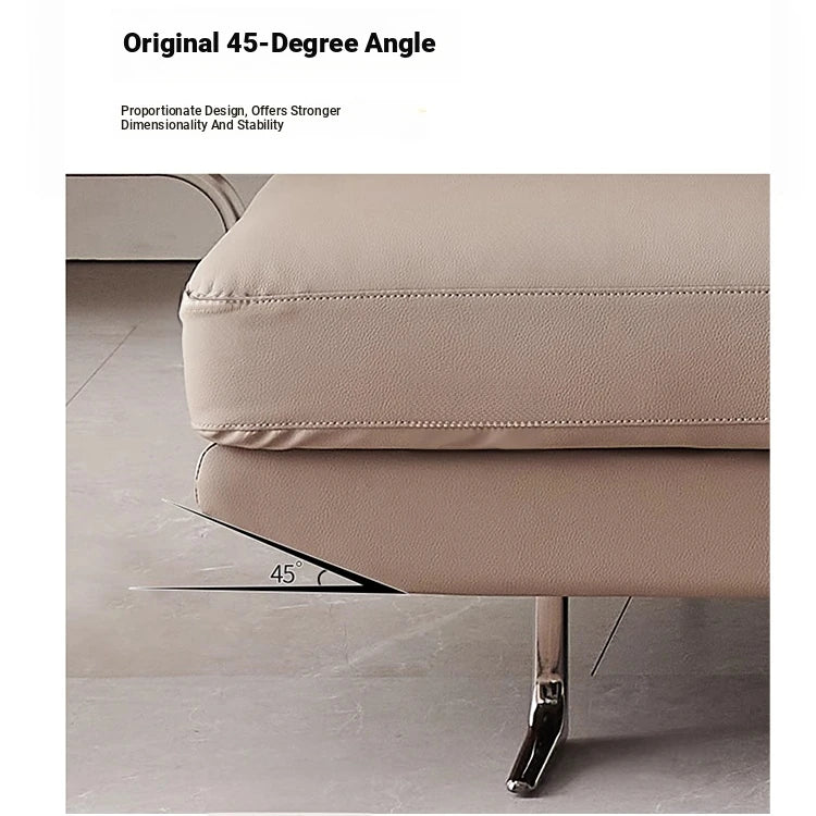 Stylish Pine Frame Sofa with Cotton-Ramie Upholstery, Comfortable Foam Cushions, and Sleek Metal Base - Modern Living Room Furniture flsd-5180