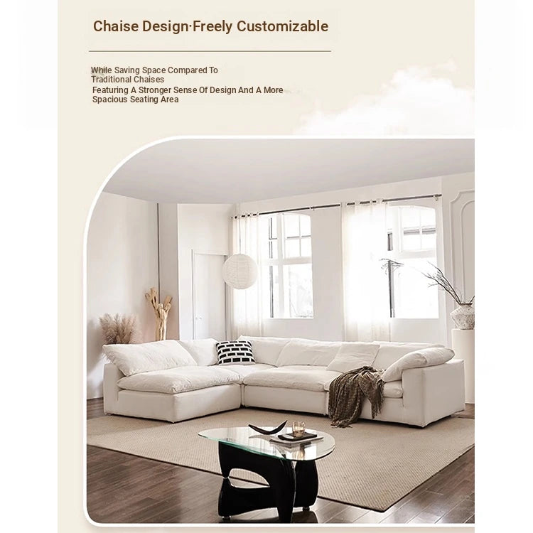 Luxurious Pine Sofa with Cotton-Ramie Upholstery and Plush Goose Down Feather Filling - Perfect for Modern Living Rooms! flsd-5181