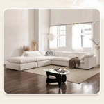 Luxurious Pine Sofa with Cotton-Ramie Upholstery and Plush Goose Down Feather Filling - Perfect for Modern Living Rooms! flsd-5181