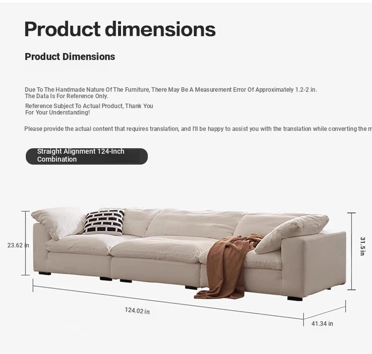 Luxurious Pine Sofa with Cotton-Ramie Upholstery and Plush Goose Down Feather Filling - Perfect for Modern Living Rooms! flsd-5181