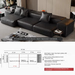 Luxurious Modular Sofa in Cowhide Leather – Versatile and Modern Design for Your Living Space flsd-5182