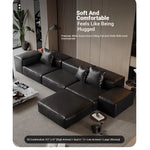 Luxurious Modular Sofa in Cowhide Leather – Versatile and Modern Design for Your Living Space flsd-5182