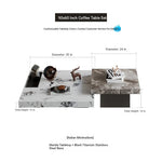 Stylish Marble and Stainless Steel Tea Table - Modern Living Room Centerpiece flsd-5183